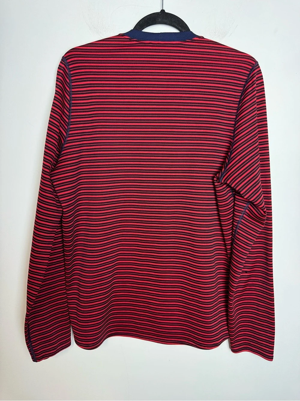 Patagonia Men’s Red & Navy Striped Long-Sleeve Capilene Baselayer L